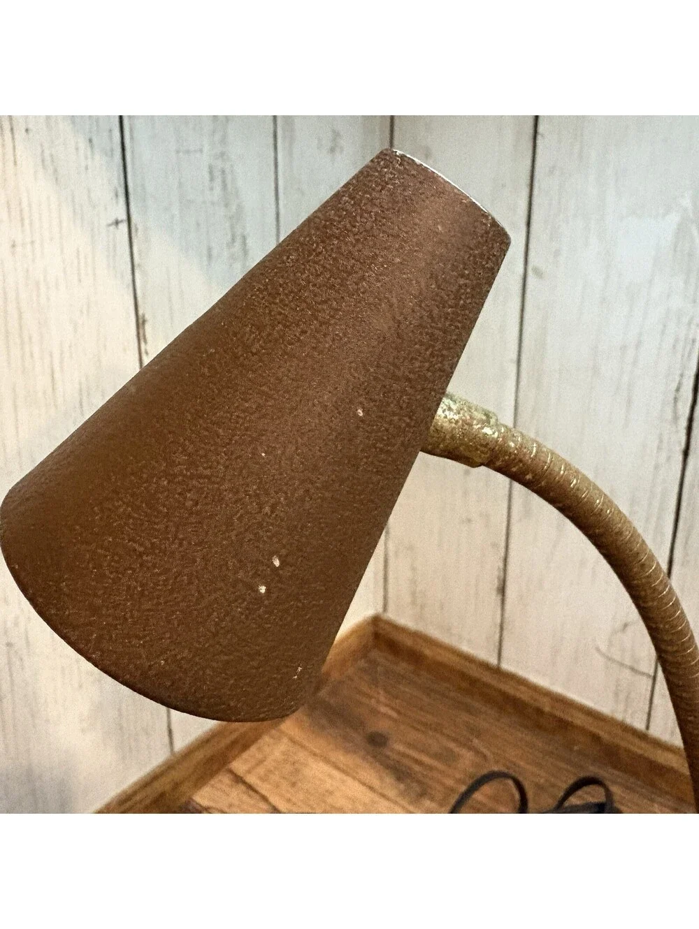 VTG Tensor 1970's Model 7200 student Desk Lamp MCM Gooseneck Brown Lo & Hi USA